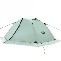 Hewolf Outdoor Four Seasons 2 Person Winterized Winter Tent Double Layer Beach Tourist Camping Tent Snow Skirt