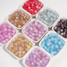 5pcs/lot Resin Round Beads Colorful Charm Loose Beads For DIY Making Bracelet Necklace Beading Handmade Making Accessories