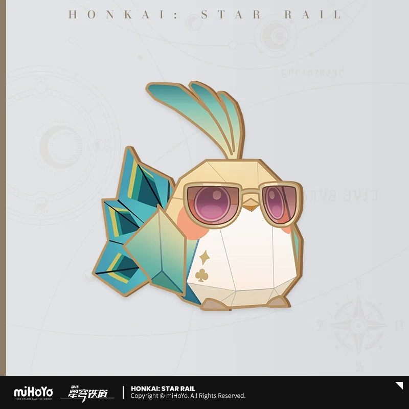 Sunsyea Official Honkai Star Rail Merch From miHoYo Aventurine Ticket Card Brooch Colored Board Doll Anime Collection