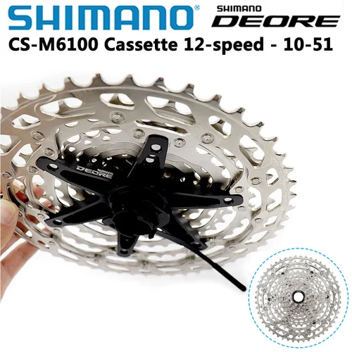 Shimano Deore M6100 Cassette 12 velocidades Micro Spline K7 12V bicicleta de montaña rueda libre 12S 10-51T piezas de bicicleta MTB