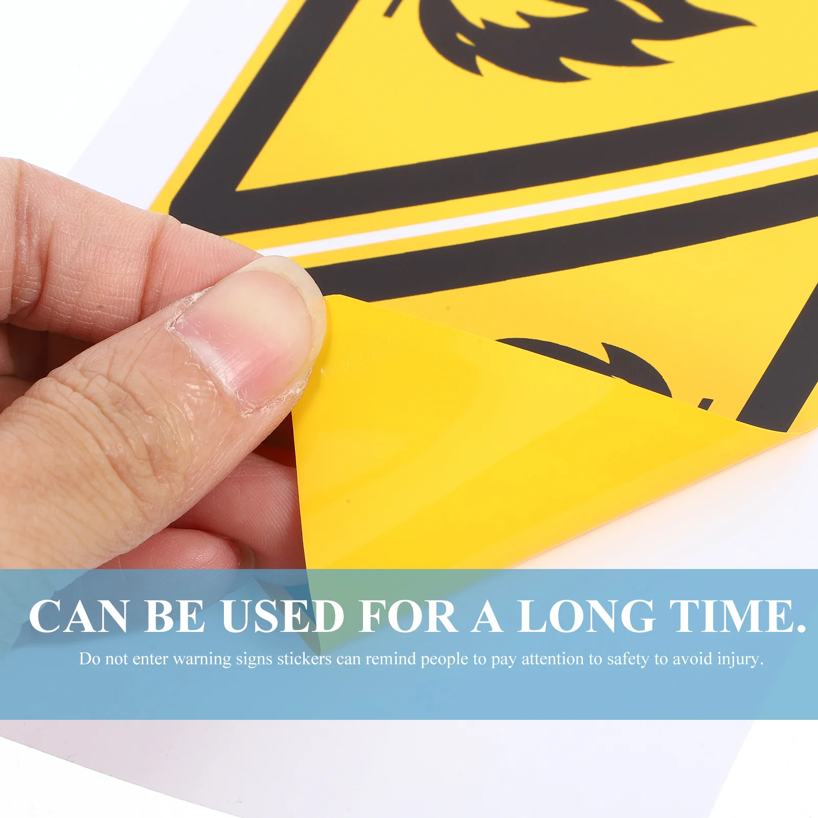 

6 шт. клейкие предупреждающие наклейки, прочный знак безопасности, этикетки для внутреннего и наружного предупреждения, наклейки, наклейки