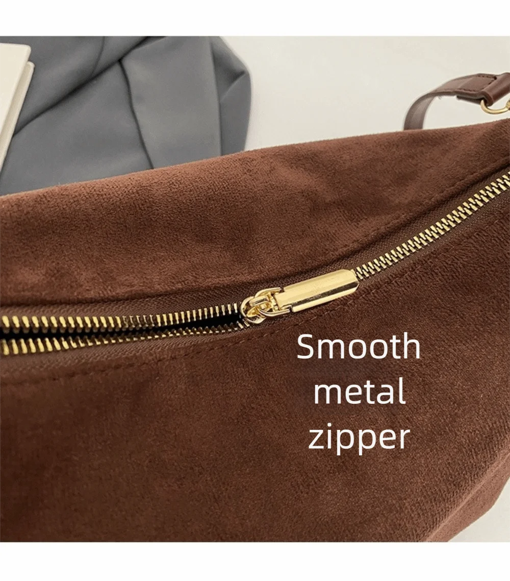 Neue einfarbige Unterarmtasche mit großem Fassungsvermögen, PU-Leder, Umhängetasche, Crossbody-Tasche für Damen – Detail 4