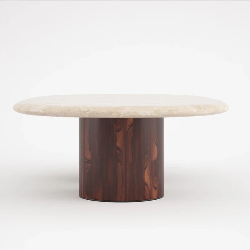 

Обеденный стол из натурального мрамора Гостиная Каменный стол Дизайнерский круглый обеденный стол