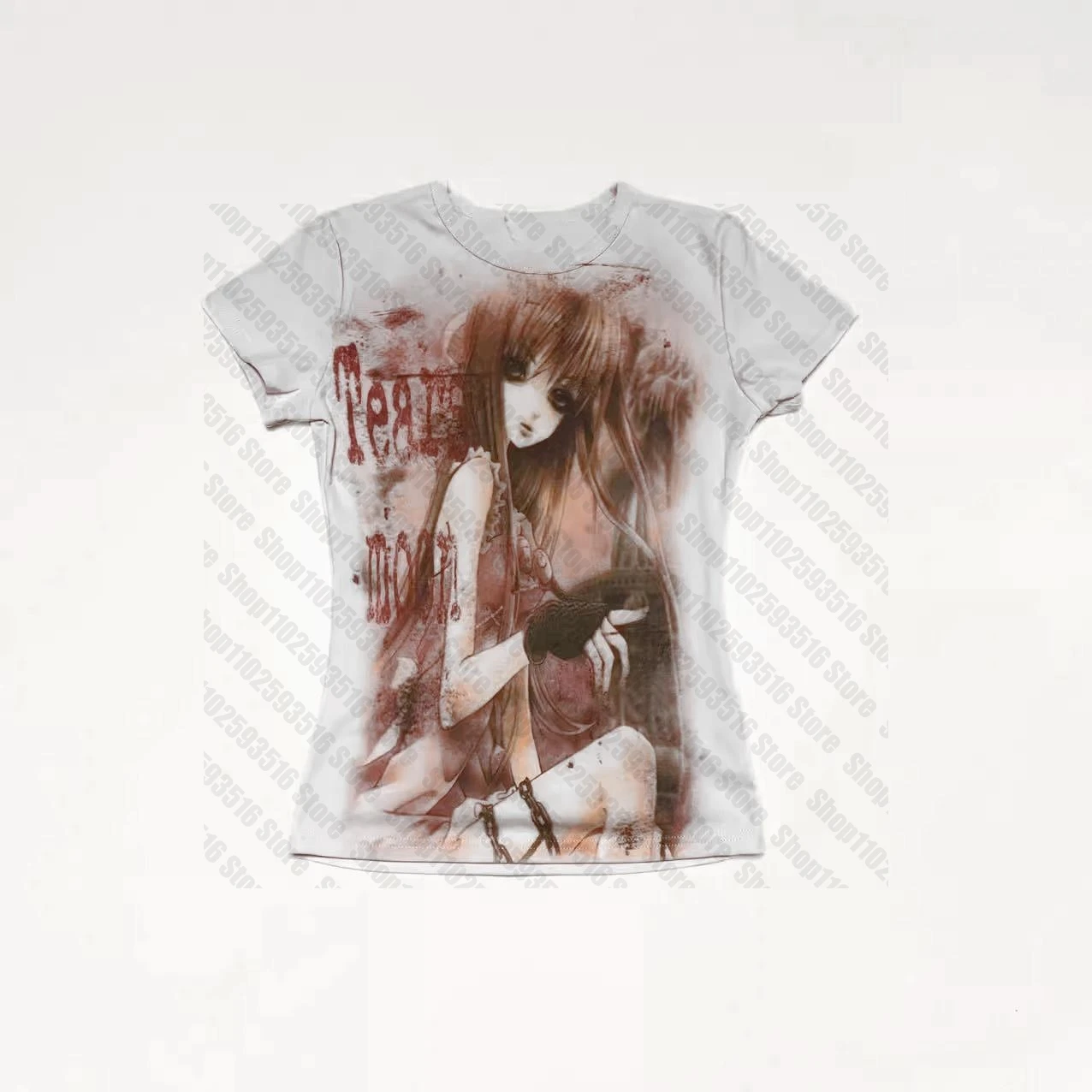 Ropa de verano para mujer, Top corto, camisetas para mujer, ropa Vintage de los años 90, ropa femenina de Chica de Anime, camisetas gráficas góticas Y2k Emo 2024