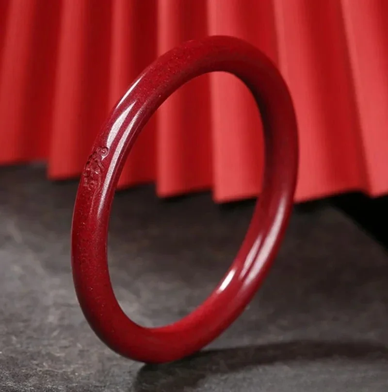 

Natural High Content Cinnabar Xiangyun Bracelet Purple Gold Sand Original Stone Bracelet Women's Benmingnian Gift Jewelry