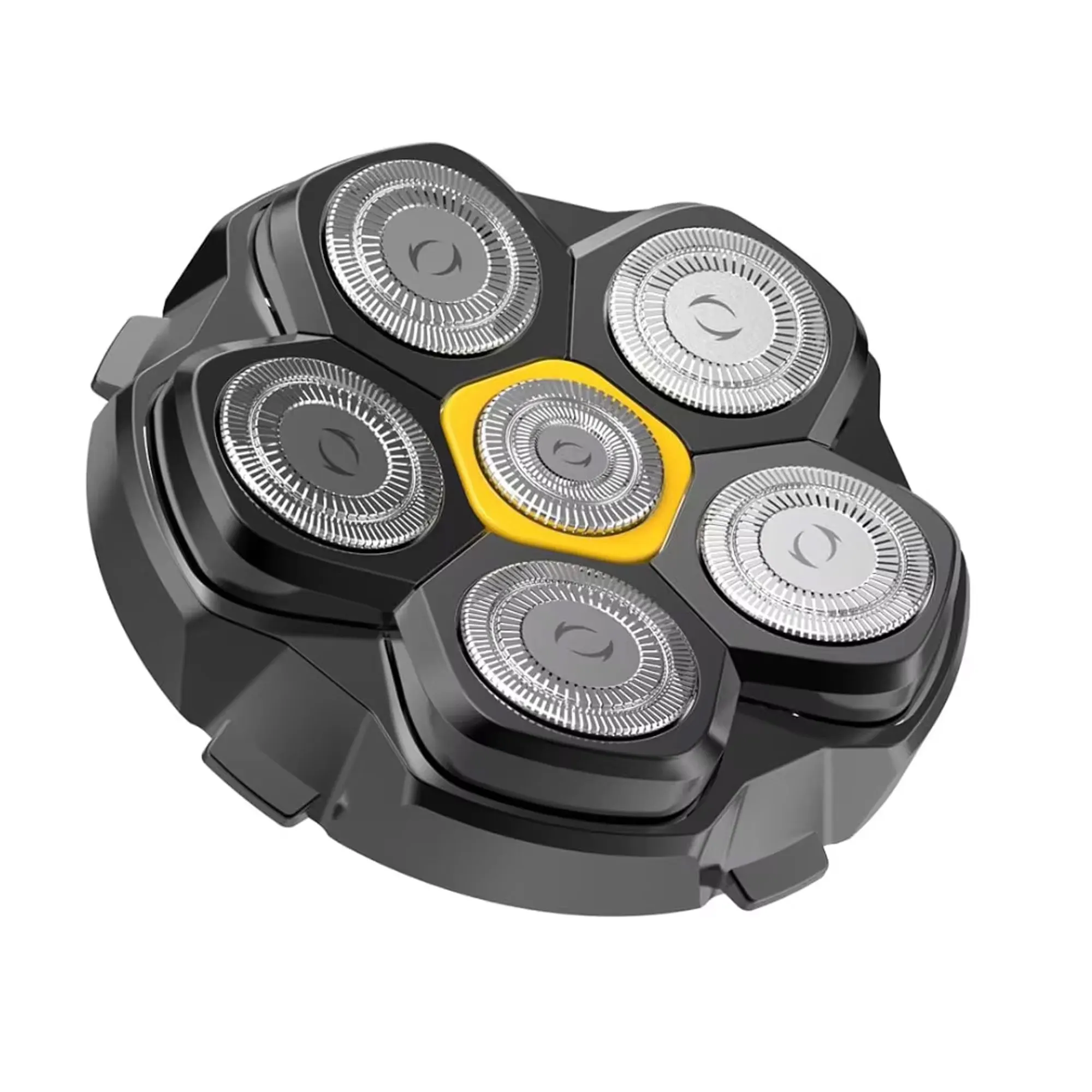 Solimpia Elektrorasierer, 6 Klingen für Männer, tragbar, magnetisch, aufladbar, Glatze, Trimmer, multifunktionale Rasiermaschine, 2-teiliges Set