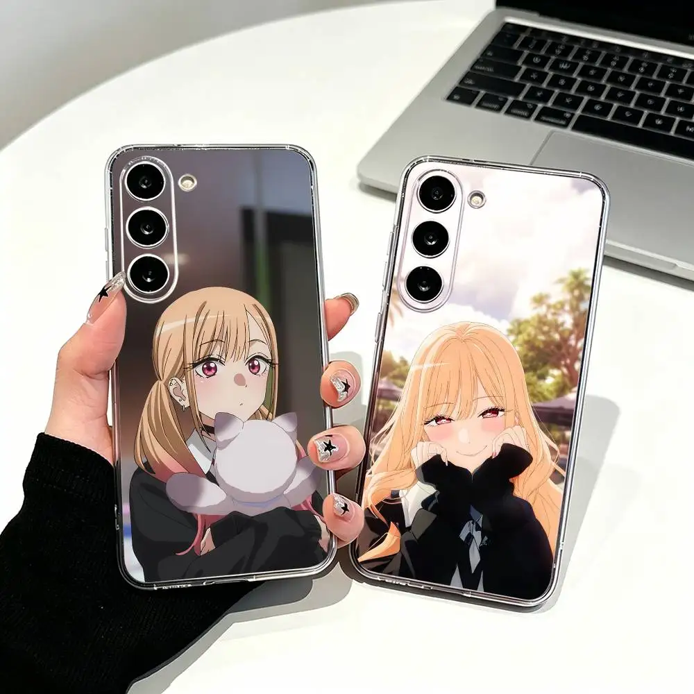 anime M-My D-Dress Up D-Darling Marin Kitagawa Phone Case For Samsung Galaxy A71,A70,A51,A40,A30,A52 Transparent Cover