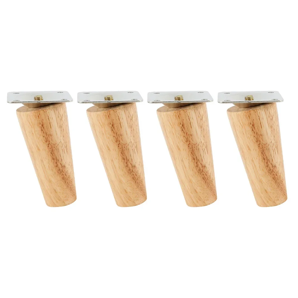 

Oak Wood Furniture Legs Set Of 4 For Multi Purpose Use Comes With Protective Pads And Screws Perfect For Modern Aesthetic