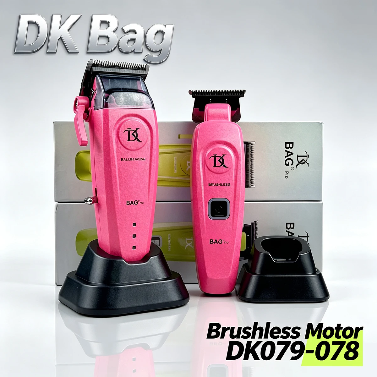 Professional Electric Hair Clipper DK 079  Hair Trimmer DK078 with Base Brushless Motor 7200RPM Barber Metal Machinery DLC Blade