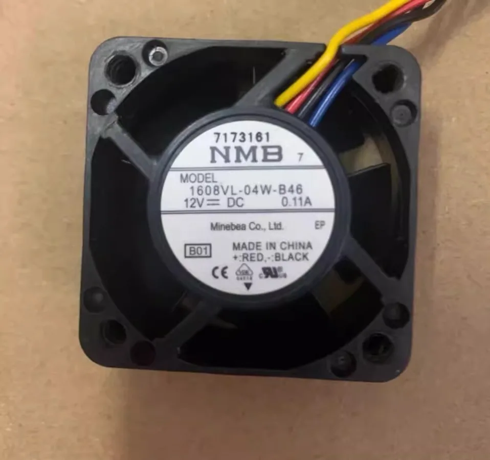 For NMB 1608VL-04W-B46 4020 DC12V 0.11A 4CM 4-Wire PWM Silent Cooling Fan