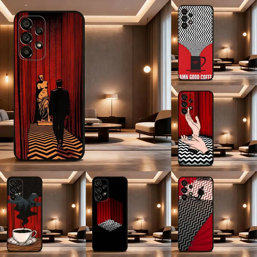 

Чехол для телефона Twin Peaks Art для Samsung Galaxy A73,31,32,72,41,53,52,71,22,5G,Note,J7,8,9, мягкий черный силиконовый чехол
