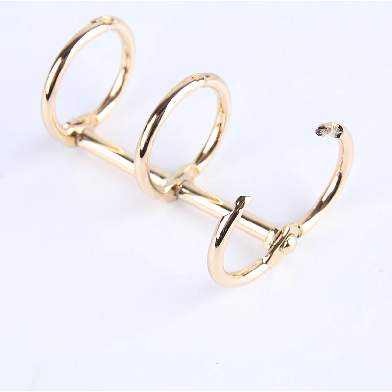 2pcs/set Metal Loose Leaf Binder Book Rings 3 Rings for Notebook Album Scrapbook Binding Clips Stationery Office Binder Supplies