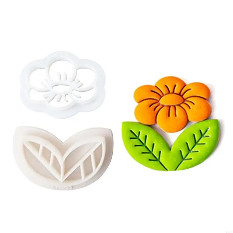 918F Flower Pottery Clay Cutter Hollow Plastic Earring Cut Mold For Earring