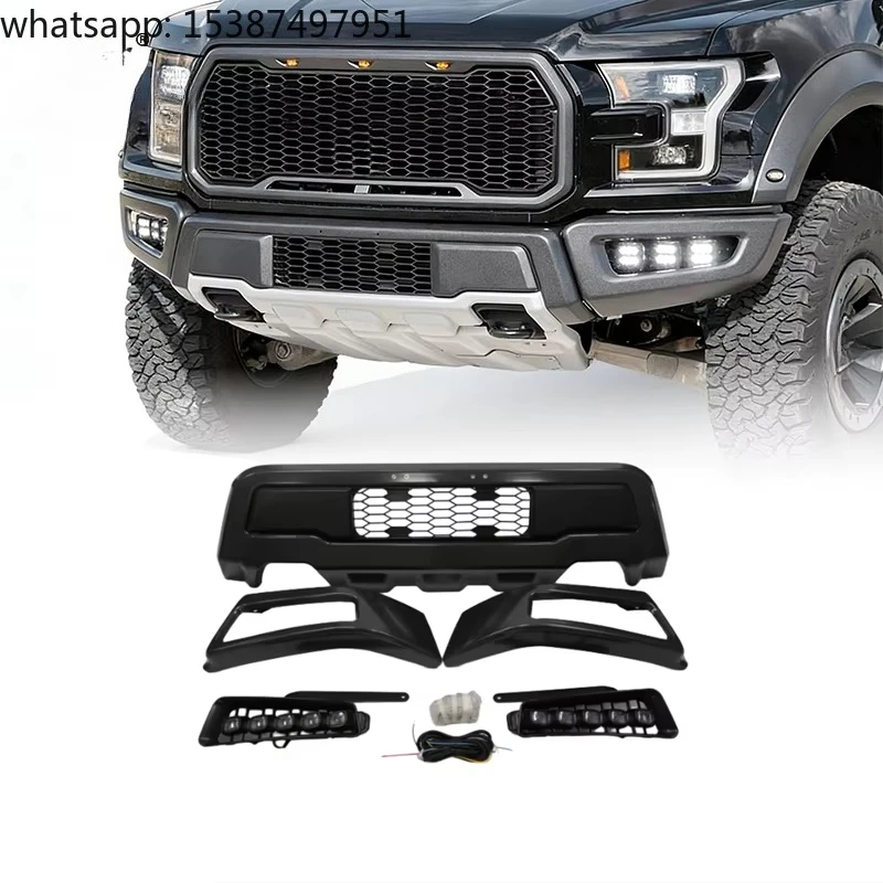 For Durable F150-Bumper Body Kit Accessories Powder Coated Rust Protection Steel Bumper with Lights  for F150 2021+