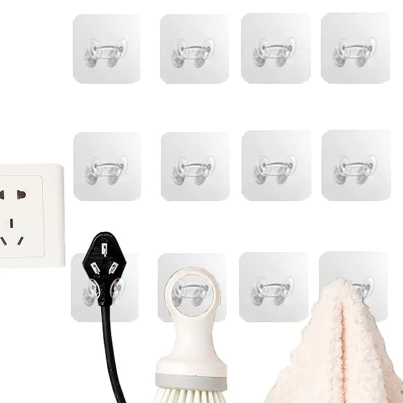 10/20PCS Hook Power Plug Hanger Socket Holder Gadgets Storage Kitchen Organizers Bathroom Accessories Wall Hanging Self-Adhesive