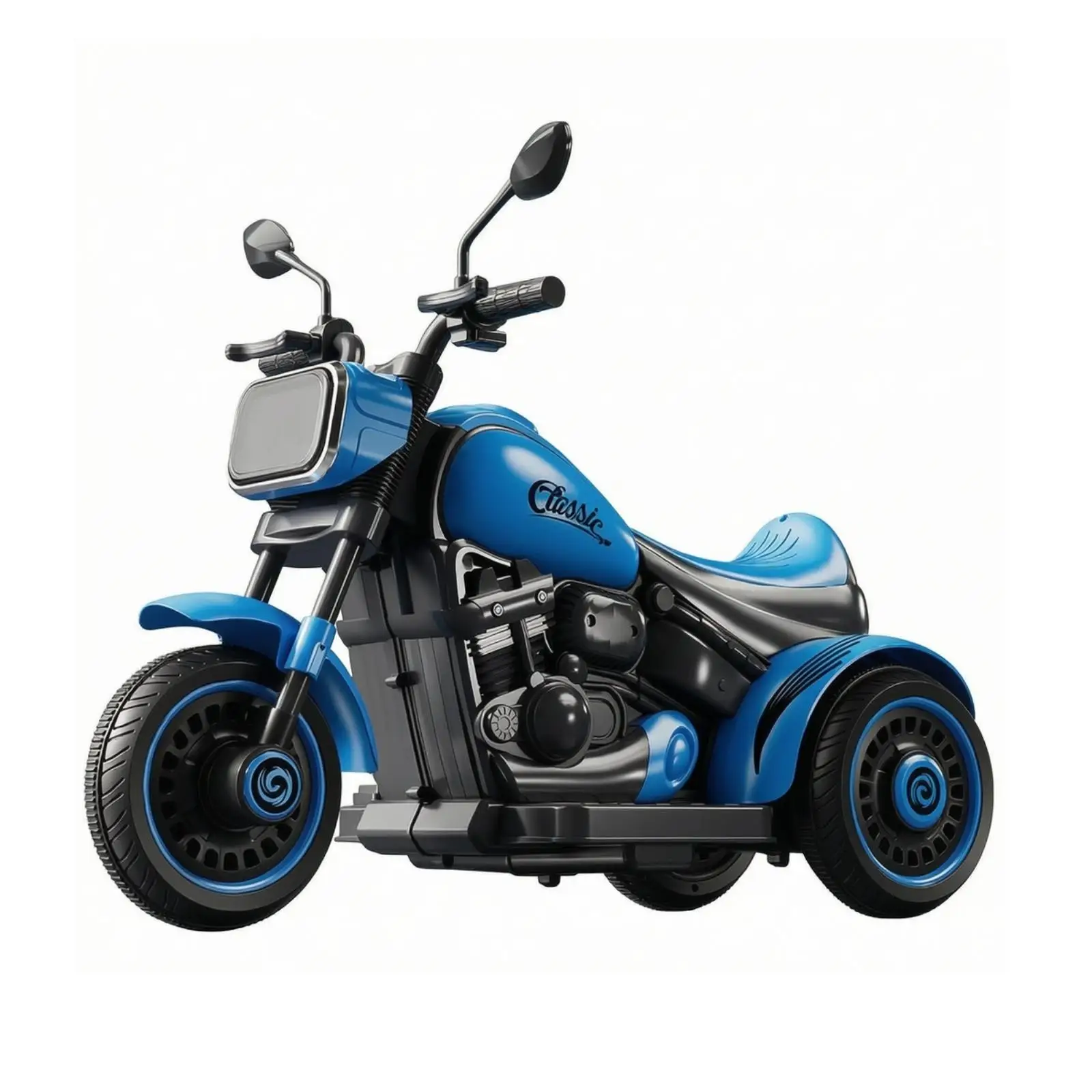 Sit-and-Ride Motorcycle Battery-Powered Motorcycle with Music Electric Tricycle