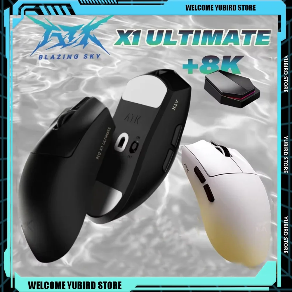 ATK Blazing Sky X1 Gamer Mouse 3 Mode Wireless Lightweight Gaming Mouse 8K Low Latency FPS Liekong E-sports Pc Gamer Accessories