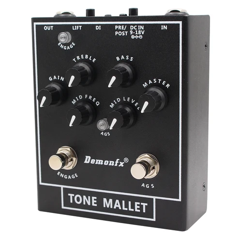 Imagen 2 del producto Demonfx Tone Mallet Bass Station Amps Preamp/DI Pedal de bajo para bajo eléctrico Alta calidad NUEVO
