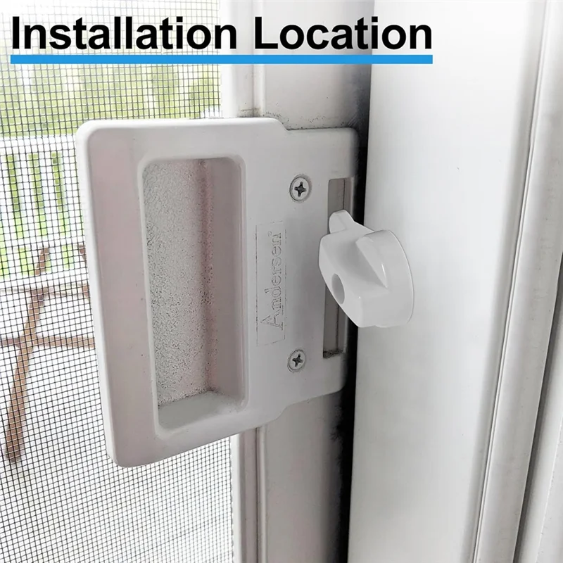 ABSQ-For أندرسن استبدال مزلاج باب الشاشة - قفل الباب المفصلي لأبواب أندرسن، عبوتان