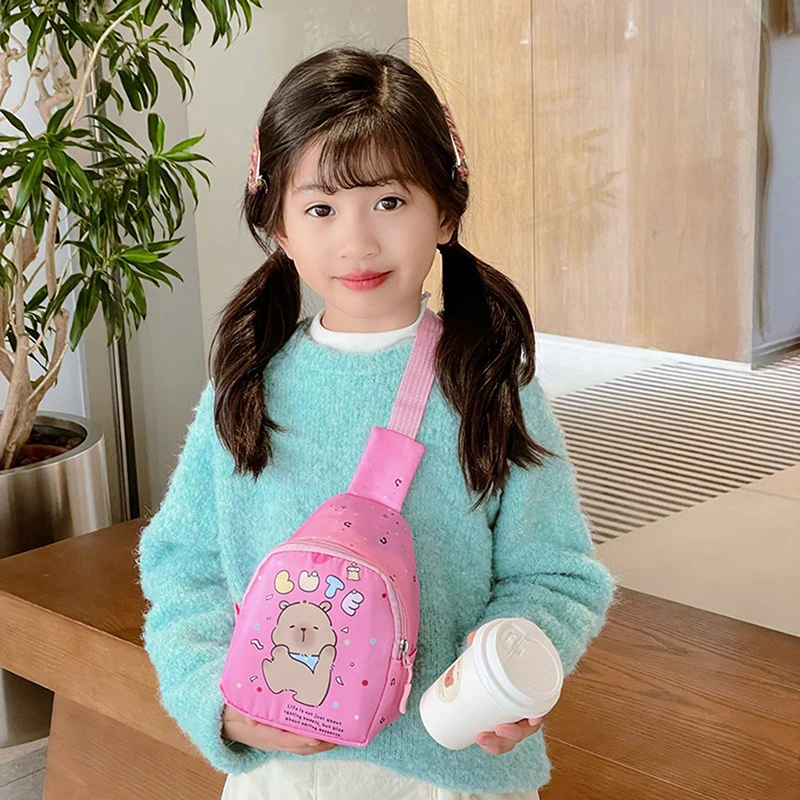 

Cartoon Capybara Shoulder Bag Cute Fashion Chest Bag Multifunctional Storage Bag Kawaii Children Leisure Crossbody Bag Gifts
