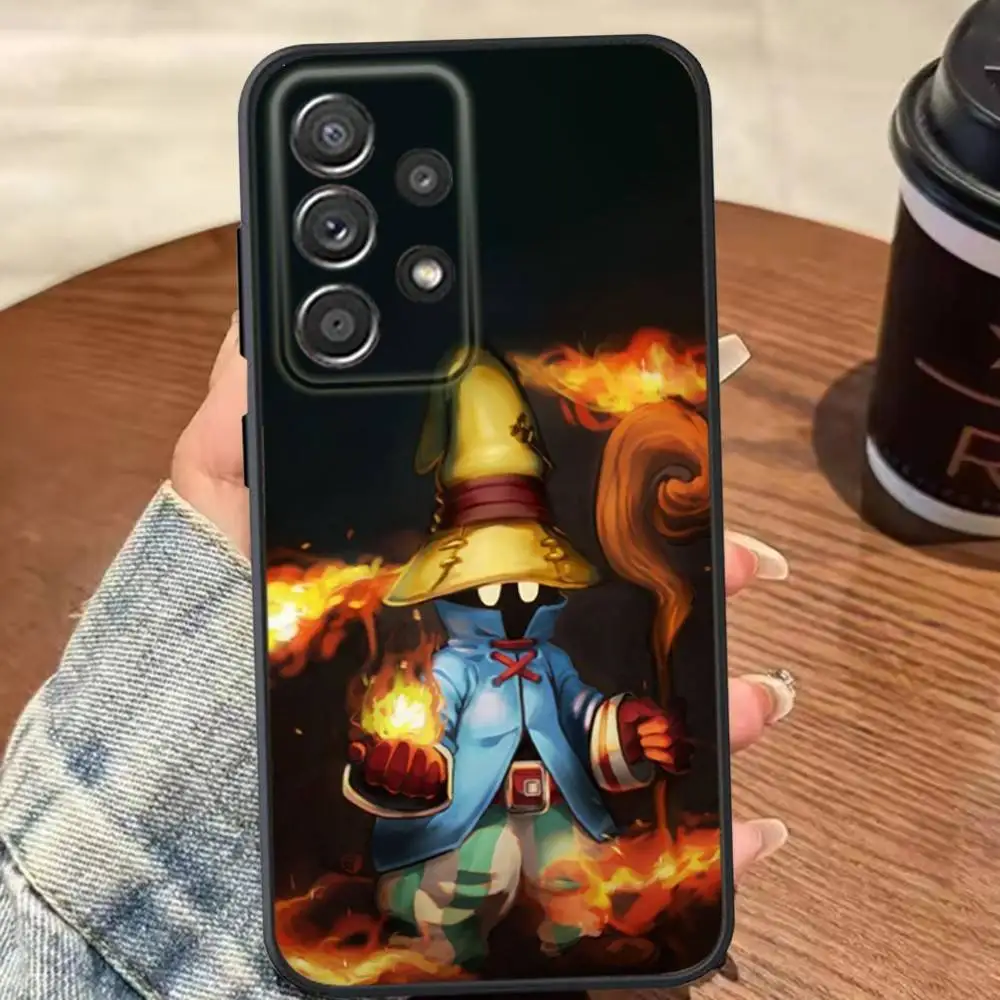 F-Finals Game F-Fantasy V-Vivi Capa de telefone para Samsung S25, S24, S21, S22, S23, S30, Ultra, S20, Plus, Fe, Lite, Note, 10,9,5G Capa preta