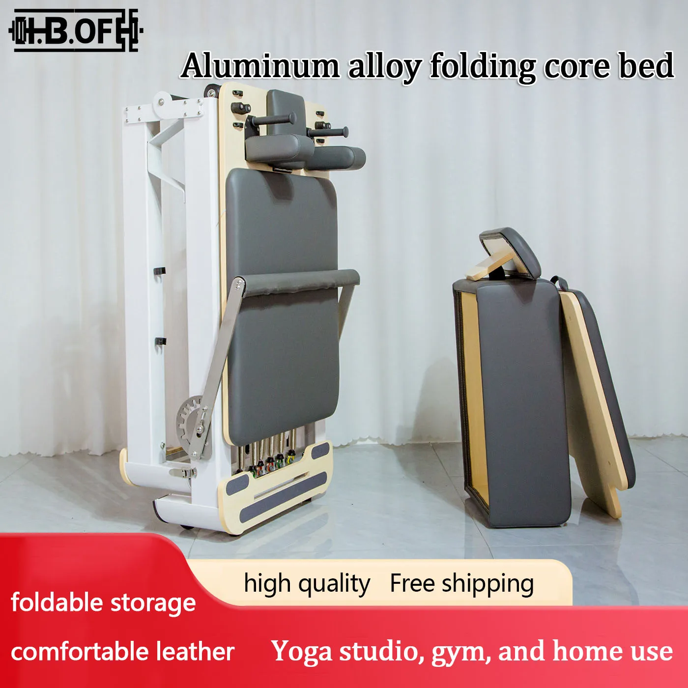 Pilates Aluminum Alloy Core Bed Foldable Yoga Gym Equipment Full Track Aluminum Alloy Core Bed