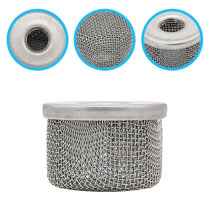 4Pcs 181073 Or 181-073 Pump Inlet Strainer,Screen Filter 1/2In NPT Thread Stainless Steel With For Airless Paint Sprayer