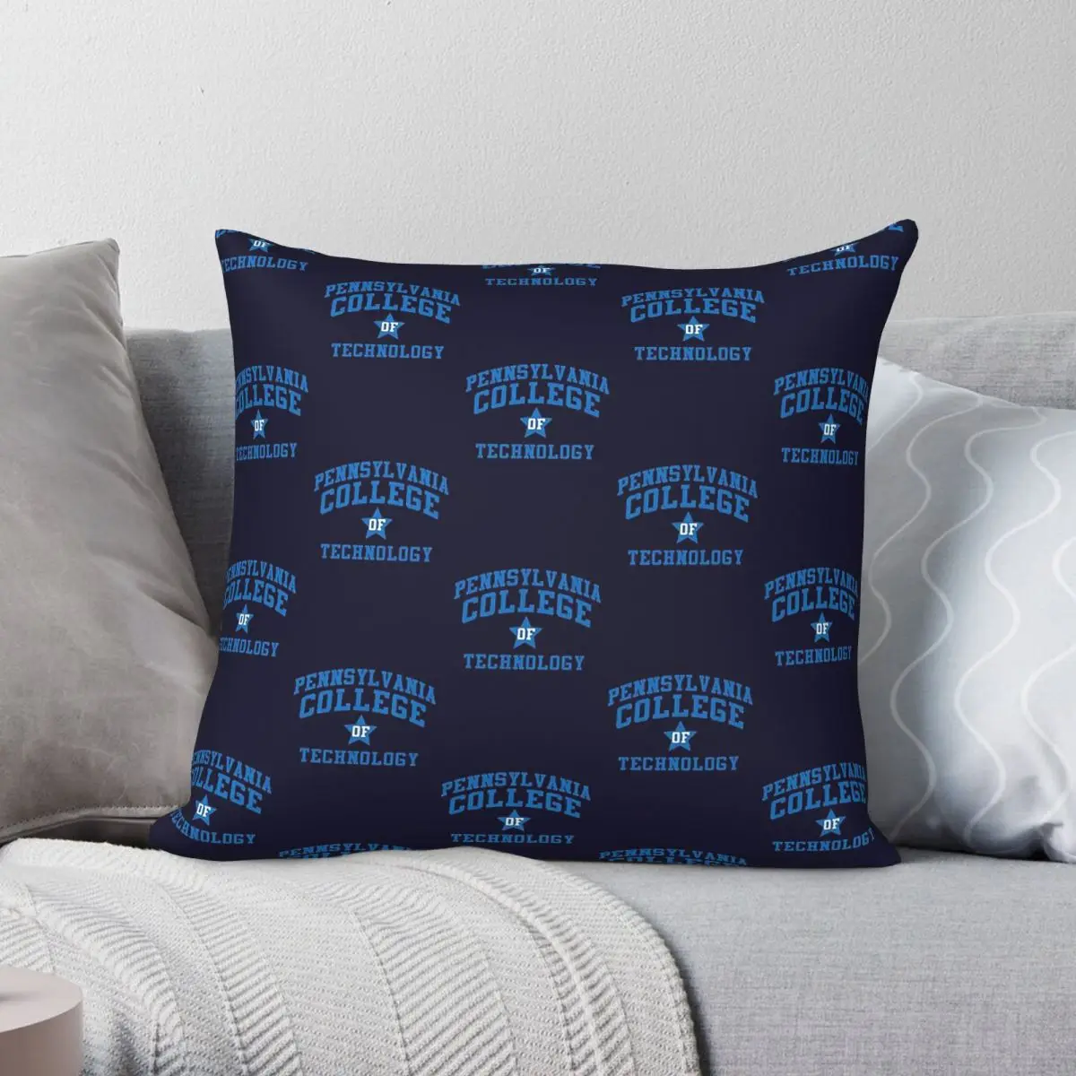 Pennsylvania College Of Technology Square Pillowcase Polyester Linen Velvet Pattern Zip Decorative Pillow Home Cushion Cover 18