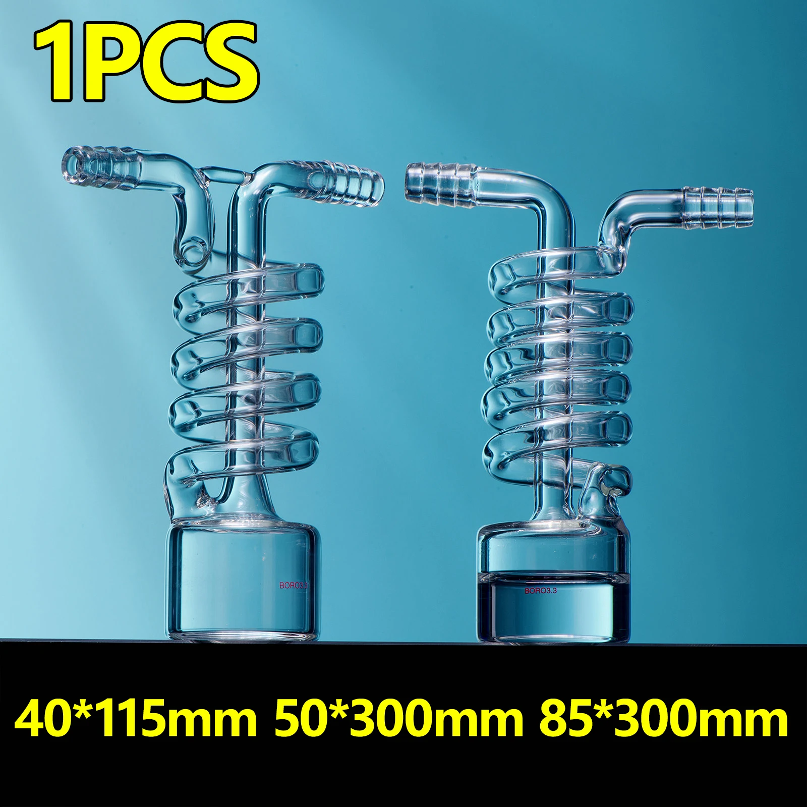

1 piece of serpentine cold hydrazine D19 condenser tube high borosilicate glass 40*115mm 50*300mm 85*300mm