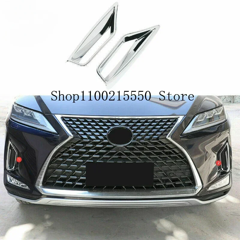 Car Accessories For Lexus RX300 RX350 RX450h 2020 2021 2022 ABS Chrome Front Fog Light Lamp Frame Trim