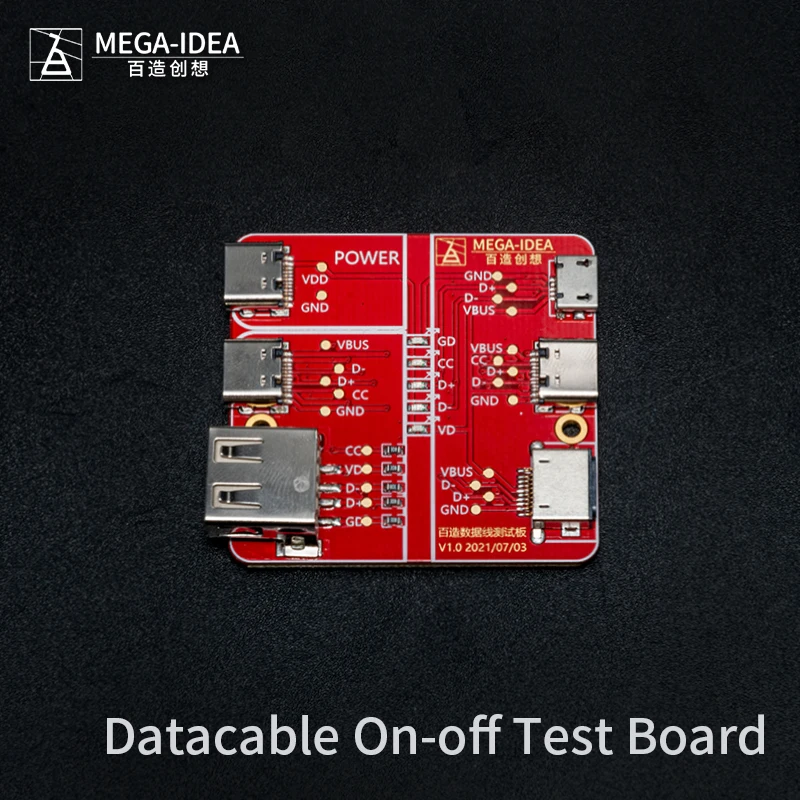 QIANLI MEGA-IDEA Data Cable On-off Test Board for Mobile Phone USB Type-C Lightting Date Line Detection Panel