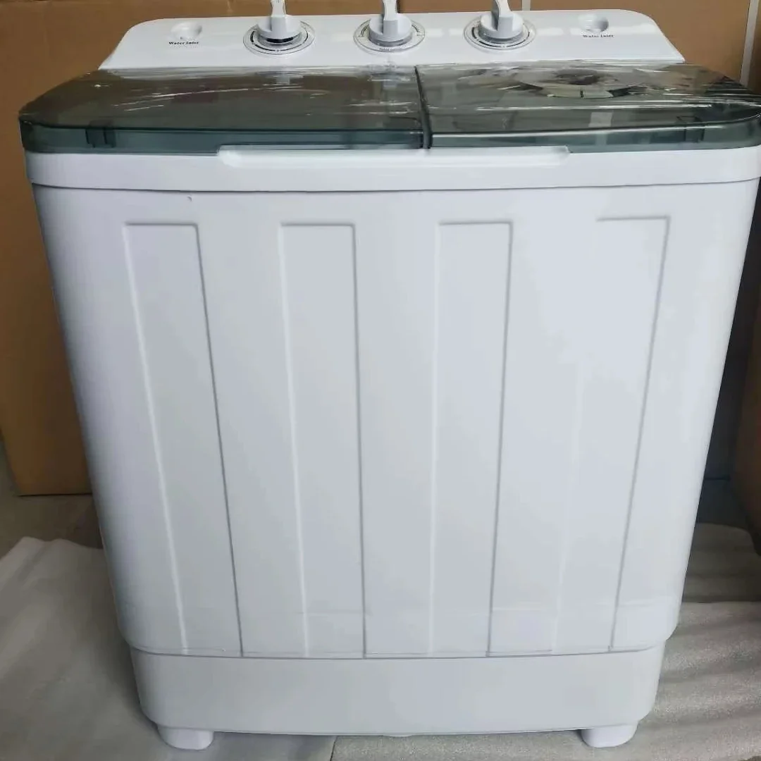 J 6kg110-220v  Small semi-automatic home apartment top open double bucket stainless steel washing machine with spin drying