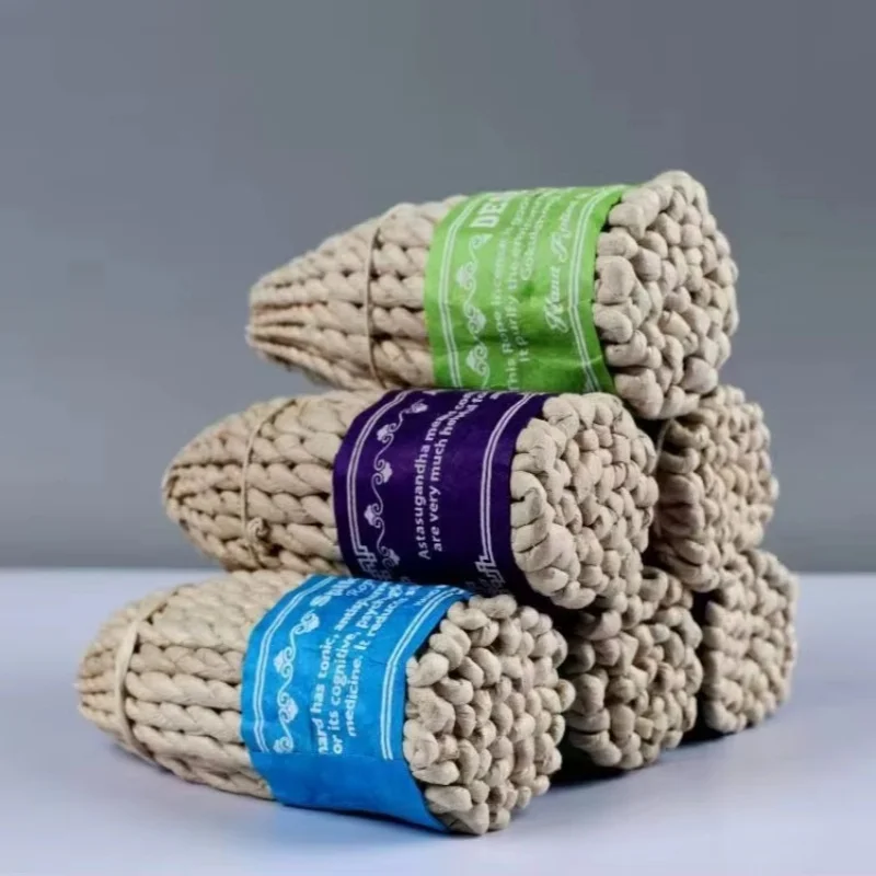 50pc Handmade Nepal Rope Incense Sandalwood Cedar Aromatherapy DIY Yoga Meditation Fragrance Relieve Stress Help Sleep