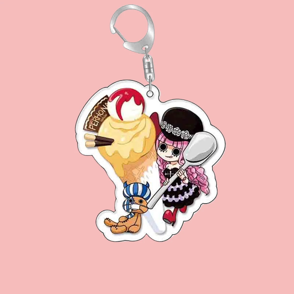 애니메이션 상품 아크릴 키체인, 귀여운 Y2K 루피 조로 키체인, 가방 키, 자동차 키 가방, 배낭 컬렉션 디스플레이 액세서리