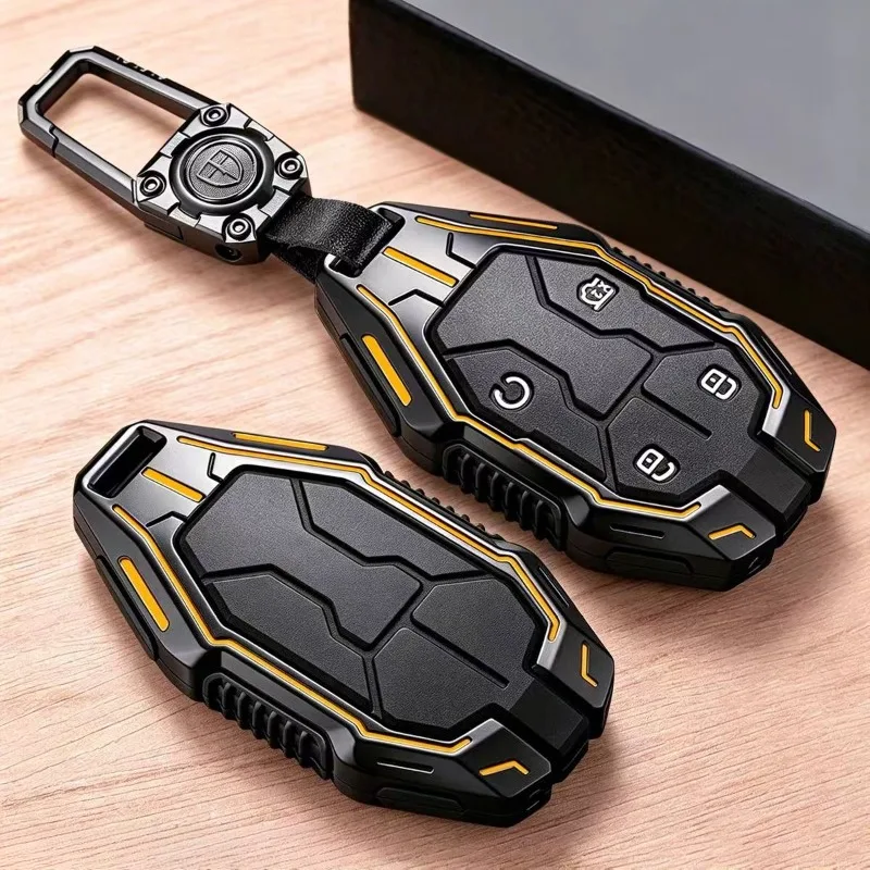 Zinc Alloy+Silicone Car Remote Key FOB Cover Case for BYD Formula Leopard SUPER 5 Ultra 8 Titanium 3 7 9 Fang Cheng Bao