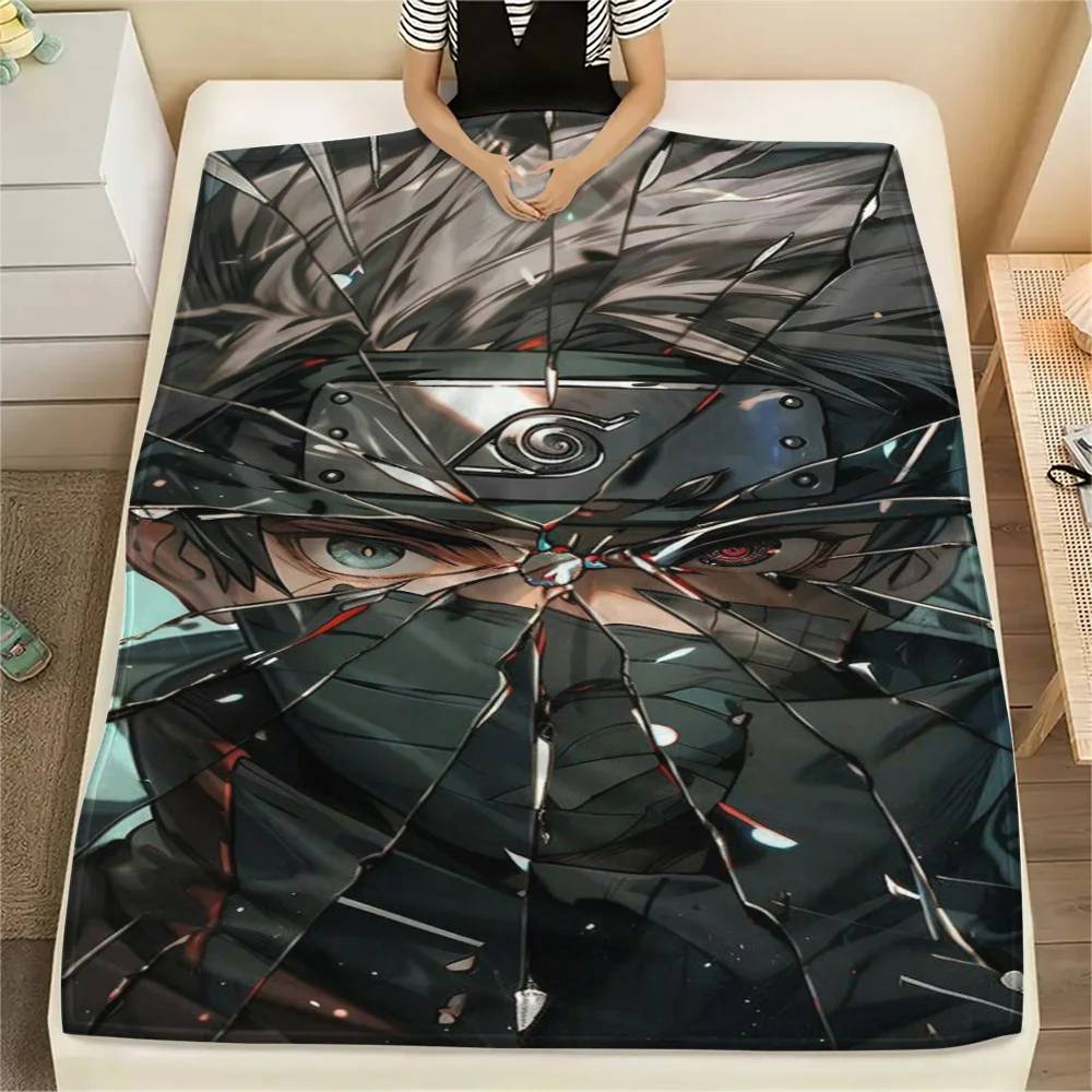 Kakashi Hatake Cozy Printed Blanket, Practical Flannel Blanket for Bedroom, Living Room Sofa, Bed, Chair, Picnic & Travel.-TING