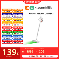 XIAOMI MIJIA Wireless Vacuum Cleaners 2 Dust Display Edition 24kPa Suction 150AW Strong Cyclone Suction Cordless Handheld Vacuum