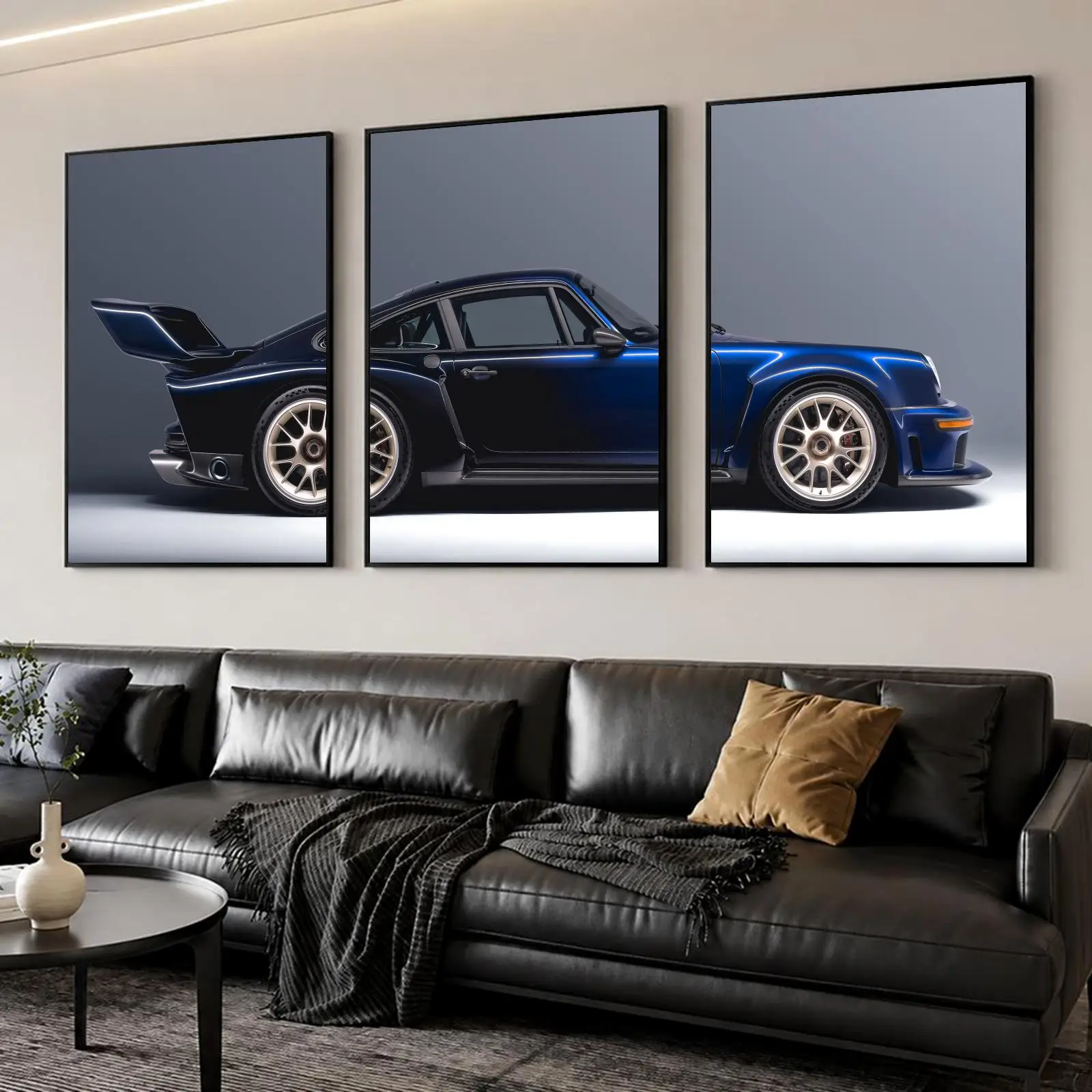 T-Turbo Sorcerer Car Painting Calligraphy Canvas Poster Set Wall Art Prints for Bedroom Living Room Home Decor Art Gift