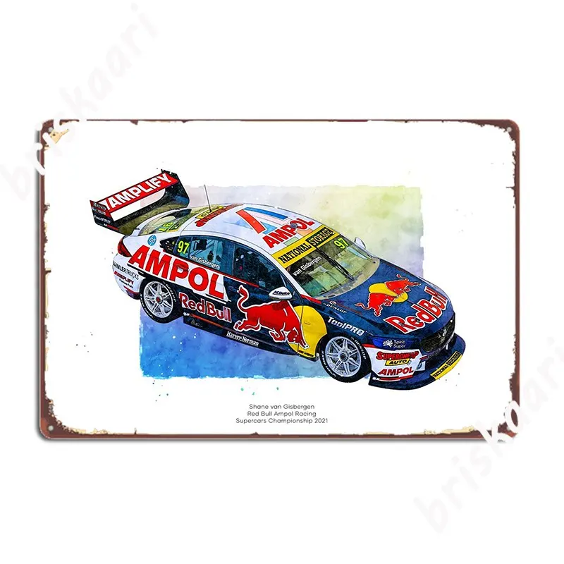 Shane Van Gisbergen 2021 Supercars Championship Car Art Metal Plaque Poster Plaques Retro Club Bar Tin Sign Posters