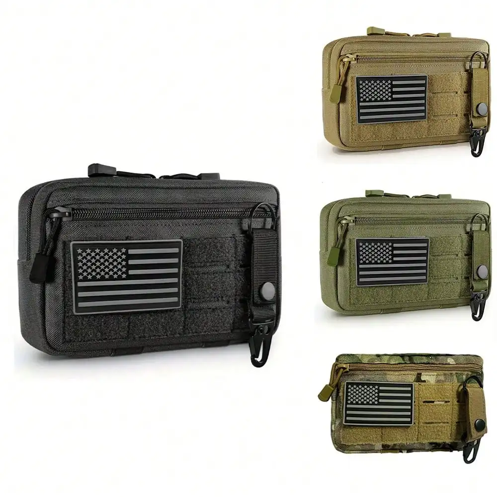 

Набор инструментов для охоты EDC на открытом воздухе, многофункциональная сумка Molle, камуфляжная поясная сумка, кошелек для монет, нейлоновая портативная мужская поясная сумка