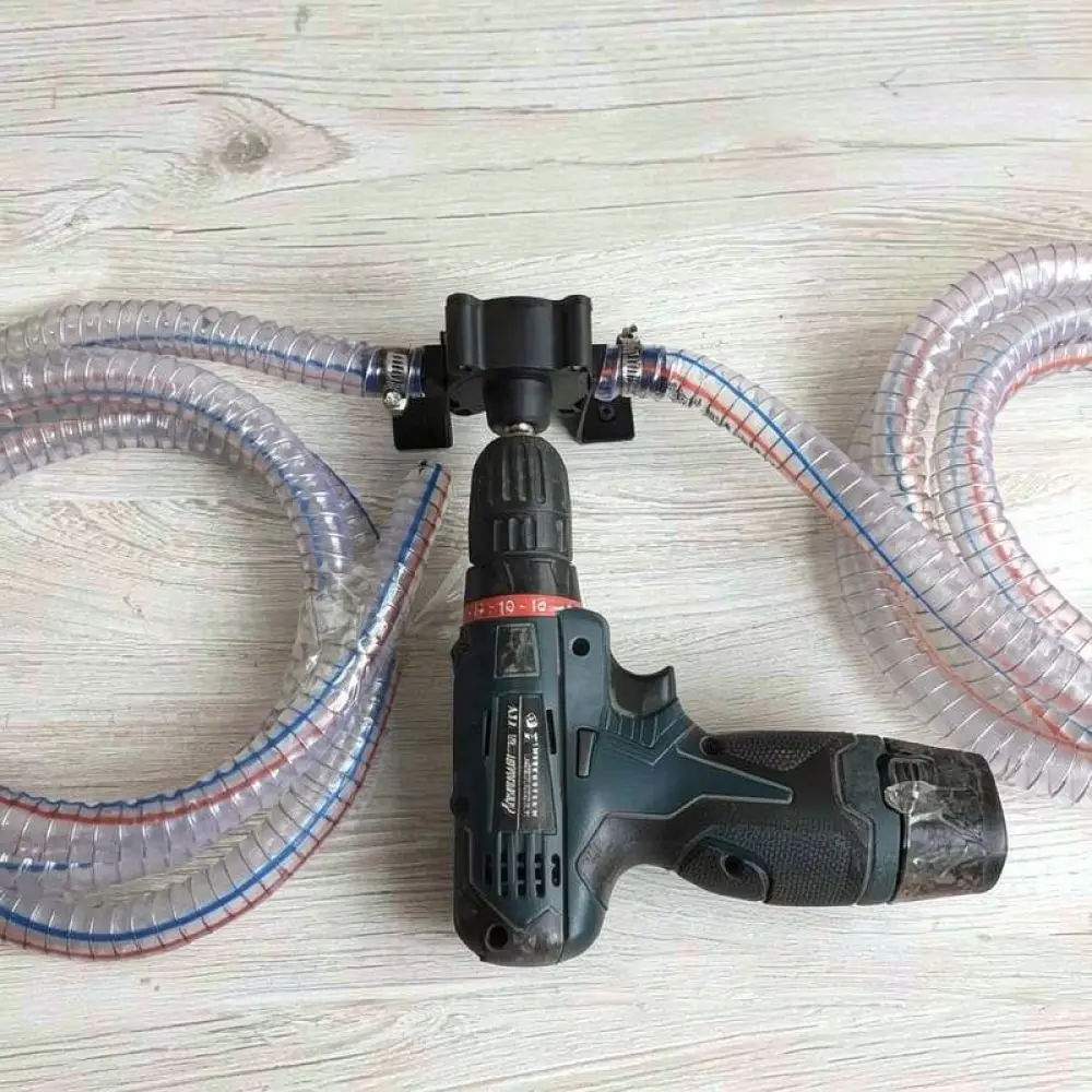 Portable Electric Drill Powered Water Pump Self Priming Liquid Transfer Tool For Garden Irrigation Home Maintenance Utility