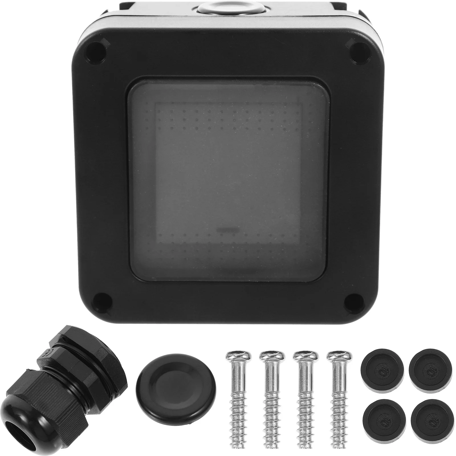 

1 set 1 Set Waterproof Push Button Switch Outdoor Wall Outlet Box Weatherproof Electrical Outlet Covers Durable For Garden Use