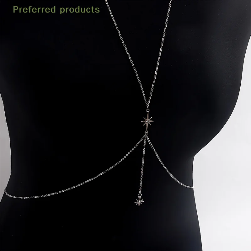 

New Simple Summer Sexy Body Bikini Chest Chain Harness Chain Jewelry Charm Body Necklaces Chain For Women Fashion Jewelry Gift