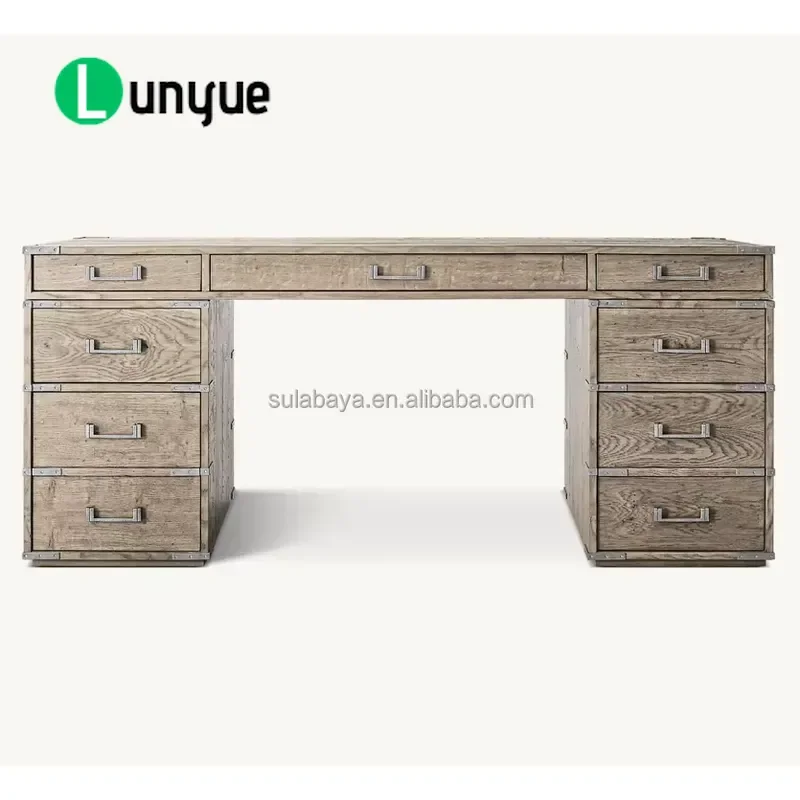 Modern Wooden Functional Desk for Living Room Interior Furniture Home Office Study Table Space Saving Durable Design