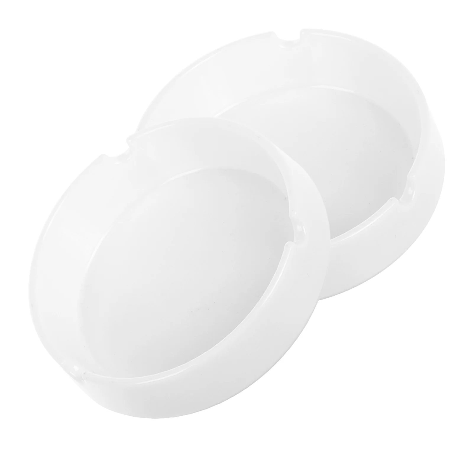

2pcs Unbreakable White A5 Melamine Ashtray Round Plastic Smoke Holder For Home Office Coffee Bar Table Use Cigar Ashtray