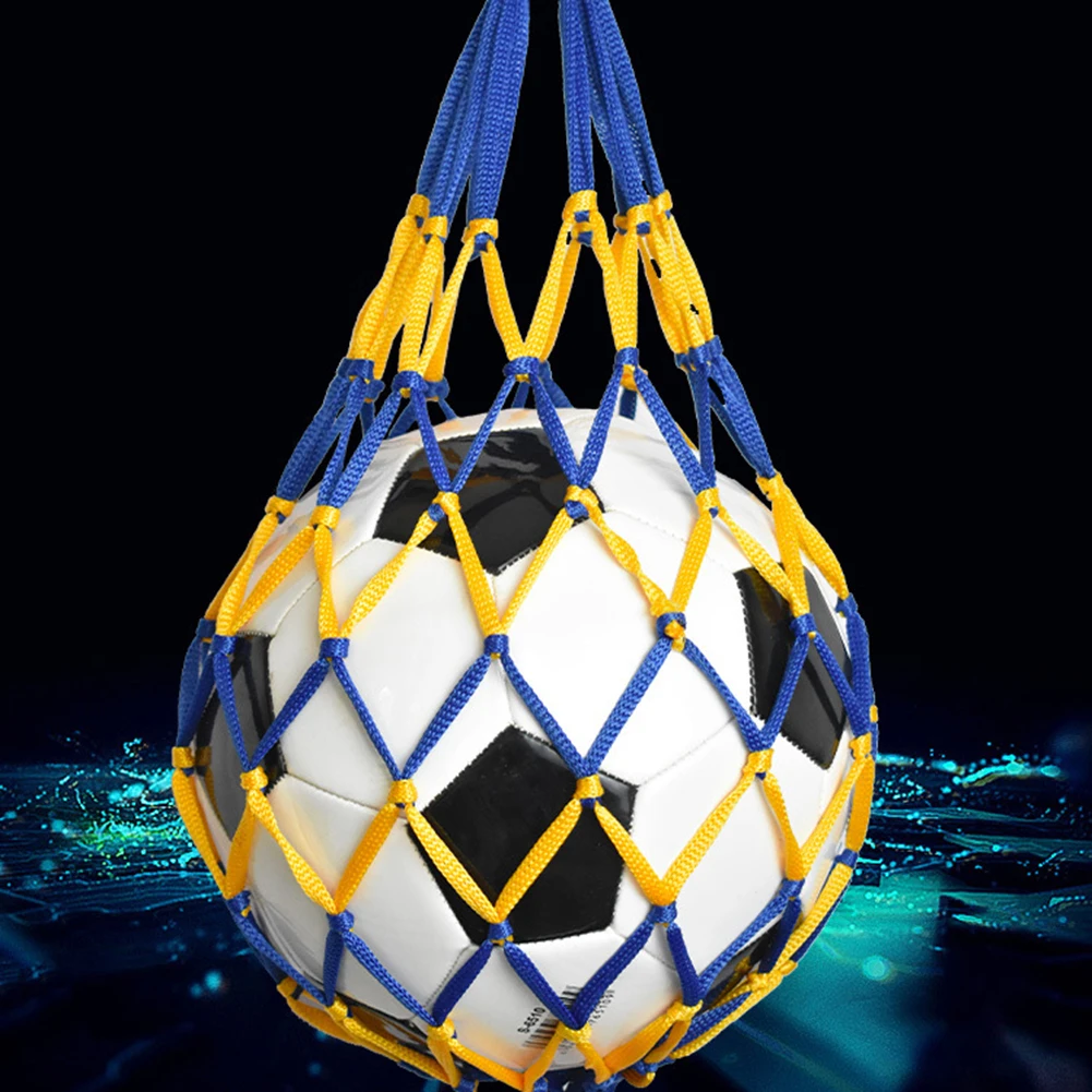 Nylon Basketball Carry Bag Sports Mesh Equipment Football Net Bag for Carrying Basketball Volleyball Soccer Football Accessories