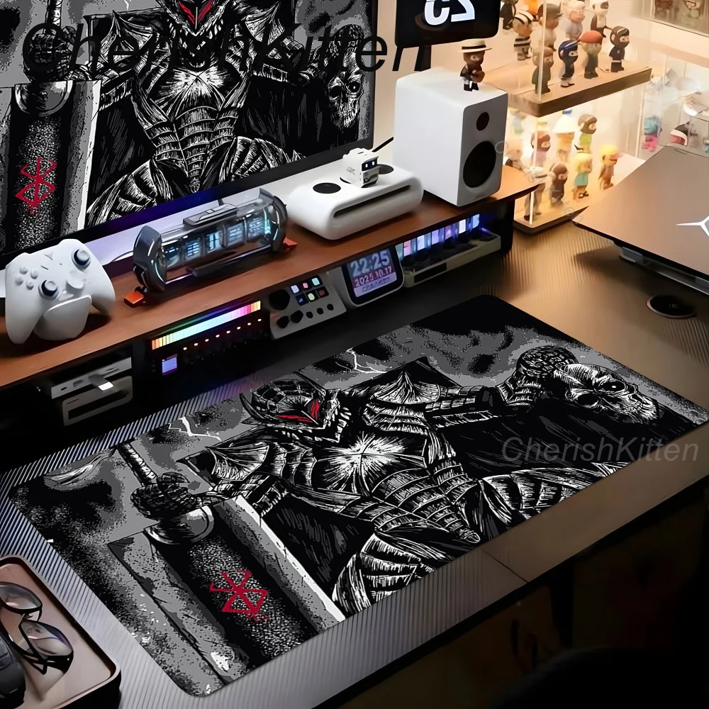 Accessoires de jeu, clavier Varmilo, tapis de souris pour ordinateur, tapis de souris de dessin animé Berserk Guts, tapis de bureau pour Gamer, 90x40cm
