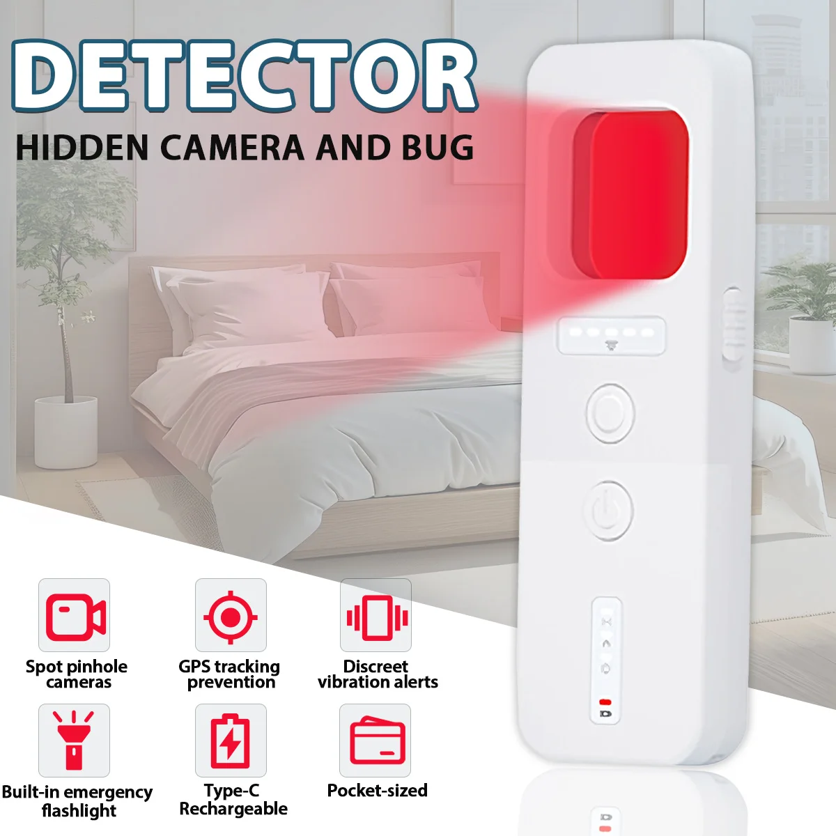 

Детектор скрытой шпионской камеры, антишпионский гаджет, GPS-трекер, детектор ошибок, беспроводной инфракрасный сканер радиочастотного сигнала