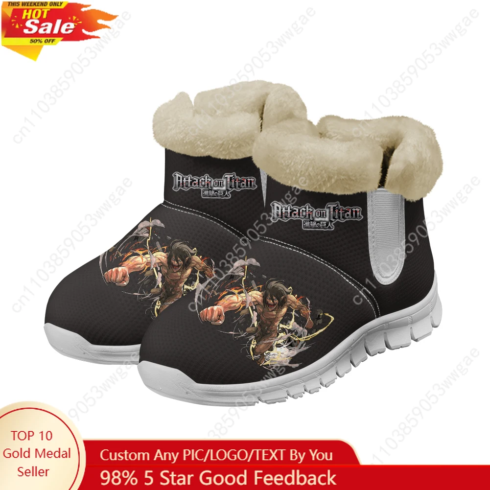 

Attack On Titan Snow Boots Warm Boot Mens Womens Shoe High Quality Casual Lightweight Couple Sneakers Tailor-made Sports Shoes