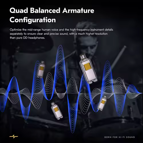 CCZ CZ10 1DD+4BA All-metal HIFI Earphones In Ear Monitor Detachable 0.78mm 2Pin Headphones Cable Noise Cancelling Headset - Image 4